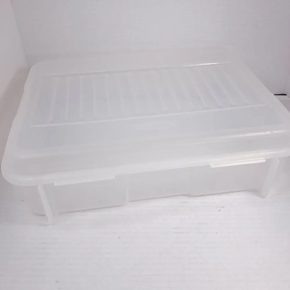 Vintage Rubbermaid Organizer Keepers‎ Snap Case 2282 51C clear plastic hinged